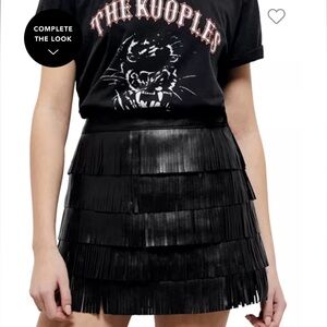 New w/tags. Leather fringe skirt